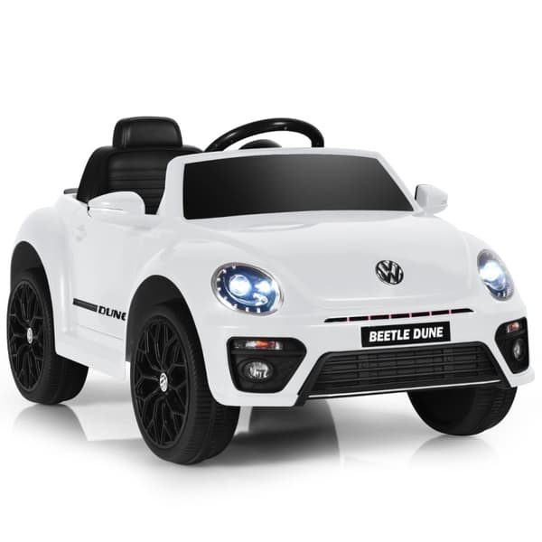 Lastenauto, VW Beetle, 94x55.5x47 cm, valkoinen