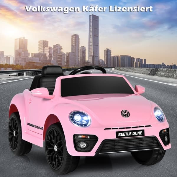 Lasten auto, VW Kupla, 94x55.5x47 cm, vaaleanpunainen