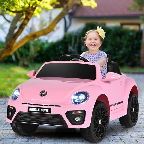 Børnebil, VW Beetle, 94x55.5x47 cm, Pink
