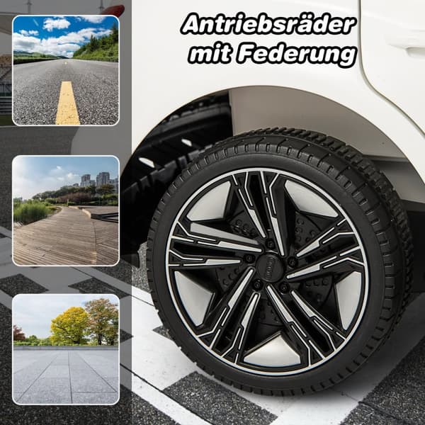 Lasten sähköauto, Audi RS, valkoinen