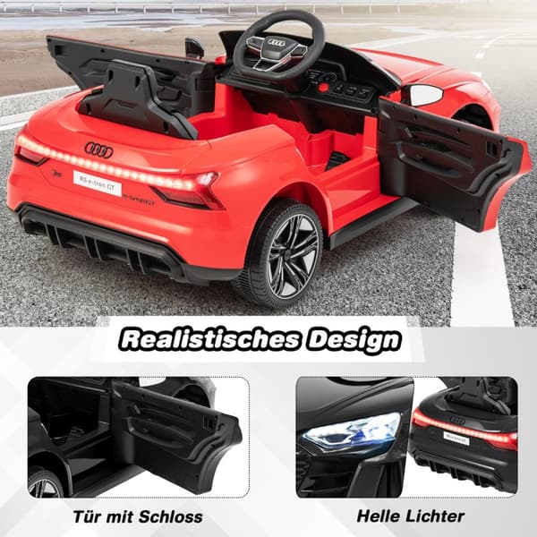 Lasten sähköauto, Audi RS, punainen