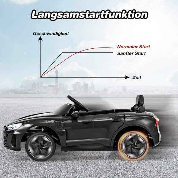 Lasten sähköauto, Audi RS, Musta