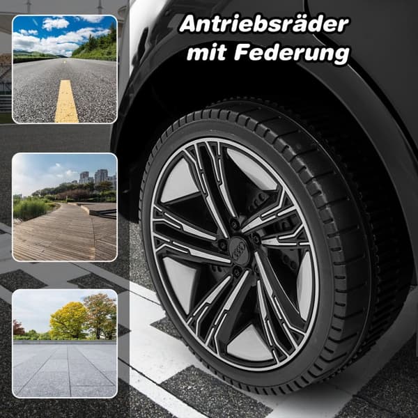 Lasten sähköauto, Audi RS, Musta