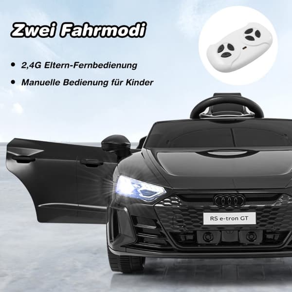Lasten sähköauto, Audi RS, Musta