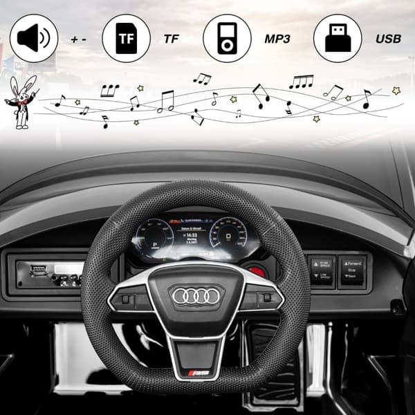 Lasten sähköauto, Audi RS, Musta