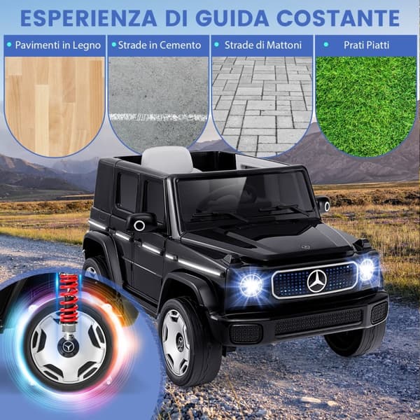 Lasten sähköauto, 12V 9AH 4WD, 121x74x62 cm, Musta
