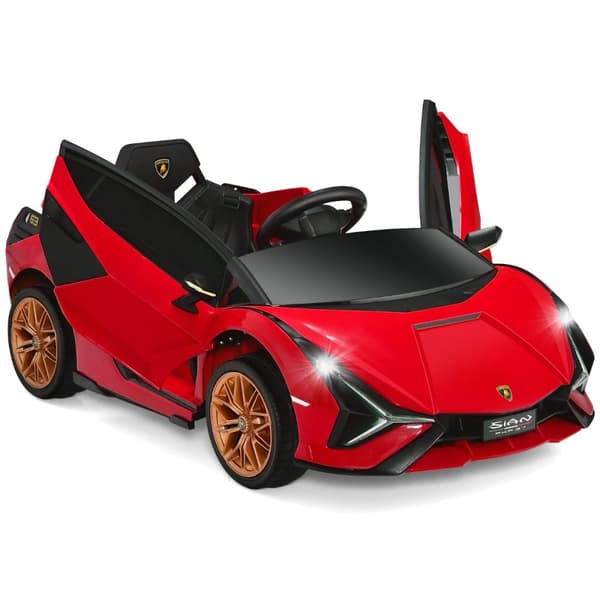Lasten sähköauto, 12V Lamborghini, 108x64x41 cm, punainen
