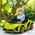 Pikkukuva 8 / 8: Lasten sähköauto, 12V Lamborghini kauko-ohjaimella, 108x64x41 cm, Vihreä