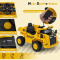Pikkukuva 6 / 8: Lasten sähköauto, Caterpillar 12V, 110x70.5x61.5 cm, keltainen