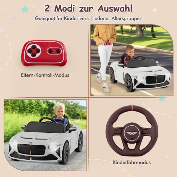 Lasten sähköauto, Virallisesti lisensoitu Bentley Bacalar, 108x65x45 cm, Musta