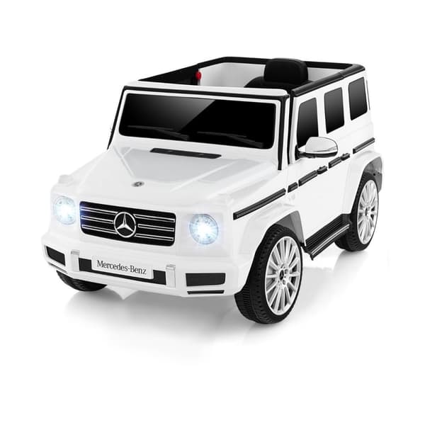 Sähköauto lapsille, Mercedes Benz G500, 67x114x53.5 cm, valkoinen