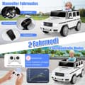 Pikkukuva 6 / 8: Sähköauto lapsille, Mercedes Benz G500, 67x114x53.5 cm, valkoinen
