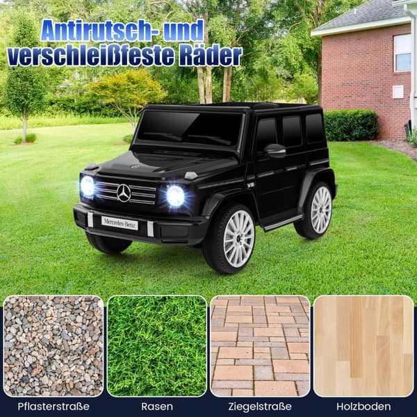 Sähköauto, Mercedes Benz G500, 67x114x53.5 cm, Musta