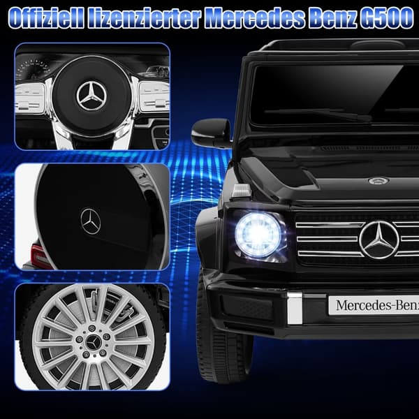Sähköauto, Mercedes Benz G500, 67x114x53.5 cm, Musta