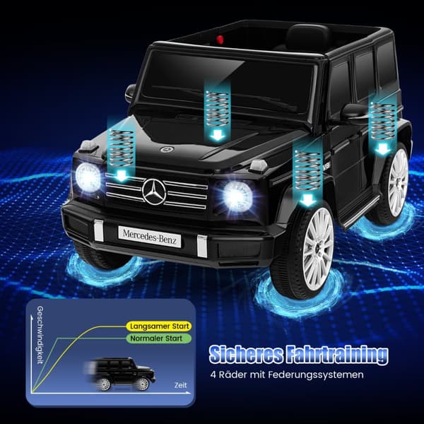 Sähköauto, Mercedes Benz G500, 67x114x53.5 cm, Musta