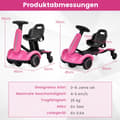 Pikkukuva 7 / 8: Sähkökäyttöinen Drift-auto, 85x45x55 cm, Pinkki