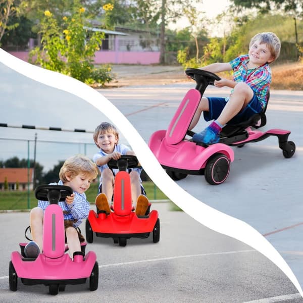 Sähkökäyttöinen Drift-auto, 85x45x55 cm, Pinkki