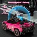 Pikkukuva 4 / 8: Sähköauto lapsille, Lamborghini kauko-ohjauksella & LED-ajovalot & äänitorvi & musiikki, 111x61x45 cm, pinkki