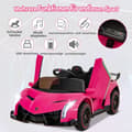 Pikkukuva 6 / 8: Sähköauto lapsille, Lamborghini kauko-ohjauksella & LED-ajovalot & äänitorvi & musiikki, 111x61x45 cm, pinkki