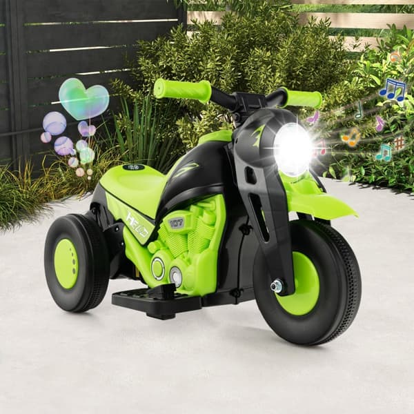 Børnemotorcykel, 81x36x43 cm, Grøn