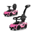 Pikkukuva 1 / 8: Ajettava kävelyvaunu lelu, Virallinen Lamborghini, 37x17x33 tuumaa, vaaleanpunainen