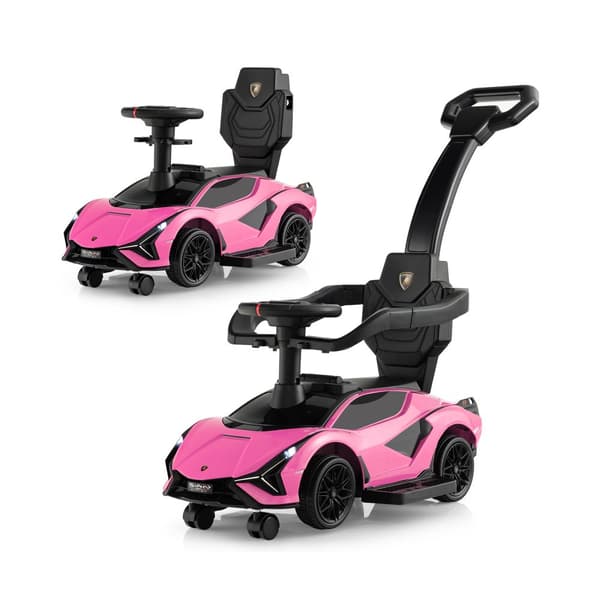 Gålegetøj Klapvogn, Licenst Lamborghini, 37x17x33 cm, Lyserød
