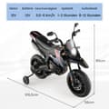 Pikkukuva 8 / 8: Lasten moottoripyörä, Aprilia sähköinen lasten moottoripyörä, 106.5x56x80 cm, sininen
