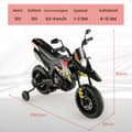 Pikkukuva 8 / 8: Lasten sähkömoottoripyörä, Aprilia, 106.5x56x80 cm, Musta