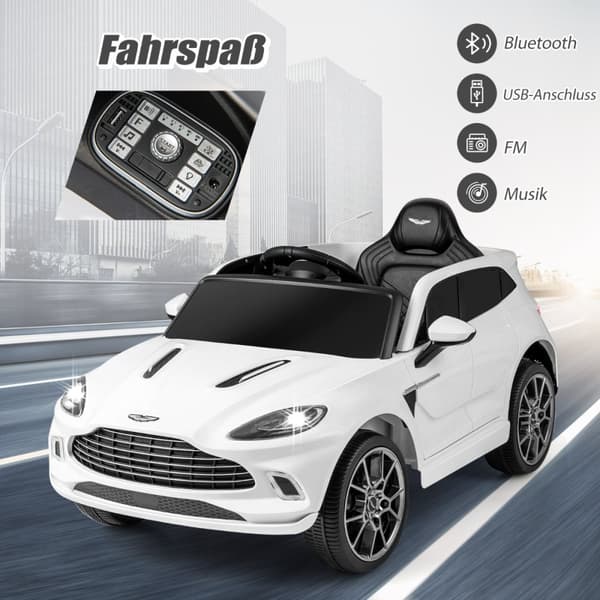 Lasten sähköauto, 12V Aston Martin DBX, 106x62x51.5 cm, pinkki