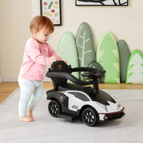 Køretøj til at skubbe, Lamborghini-licenseret, 34x15.5x35.5 tommer, Grøn/Hvid