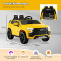 Pikkukuva 2 / 8: Lasten sähköauto, Chevrolet, 68x104x53 cm, Keltainen