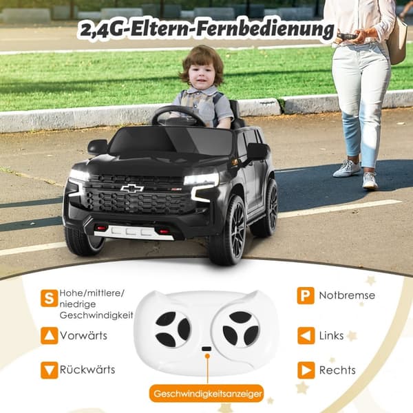Lasten sähköauto, Chevrolet, 68x104x53 cm, Keltainen