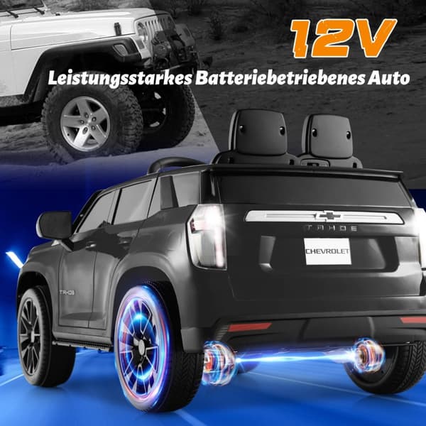 Lasten sähköauto, Chevrolet, 68x104x53 cm, Keltainen