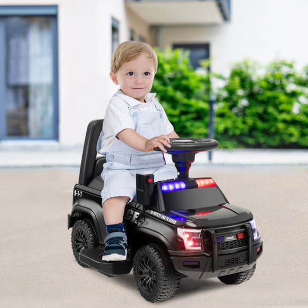Lasten poliisiauto, 62x44x43 cm, Musta