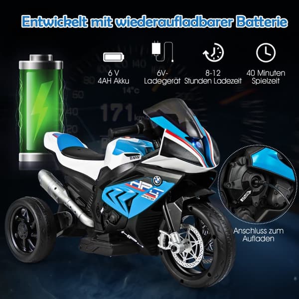 Elektrisk Motorcykel, 82.5x42x54 cm, Blå