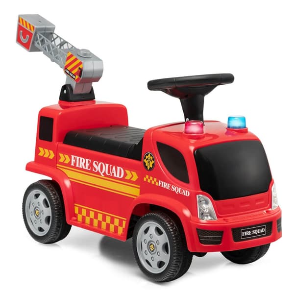 Lasten Työntökäyttöinen Paloauto, 34x11x19 tuumaa, Punainen
