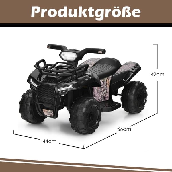 Børns Quad Bike, 44x66x42 cm, Sort