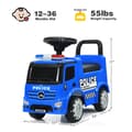 Pikkukuva 4 / 8: Lasten Poliisiauto, Mercedes Benz Lisensoidtu, Työntöauto, 24x11x17 tuumaa, Sininen