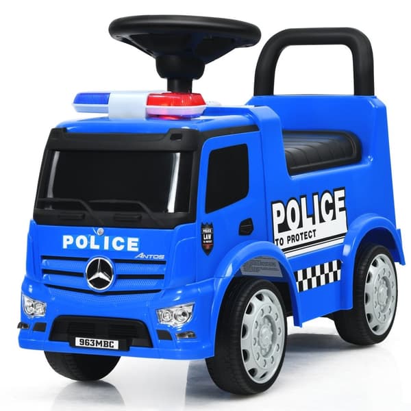 Lasten Poliisiauto, Mercedes Benz Lisensoidtu, Työntöauto, 24x11x17 tuumaa, Sininen
