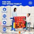 Miniatyrbillede 3 af 8: Spil sæt, Premium Plastik Jumbo Connect 4, 33x13x30 cm, Grøn/Blå