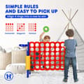 Miniatyrbillede 6 af 8: Spil sæt, Premium Plastik Jumbo Connect 4, 33x13x30 cm, Grøn/Blå