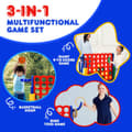 Miniatyrbillede 7 af 8: Spil sæt, Premium Plastik Jumbo Connect 4, 33x13x30 cm, Grøn/Blå