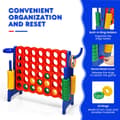 Miniatyrbillede 8 af 8: Spil sæt, Premium Plastik Jumbo Connect 4, 33x13x30 cm, Grøn/Blå