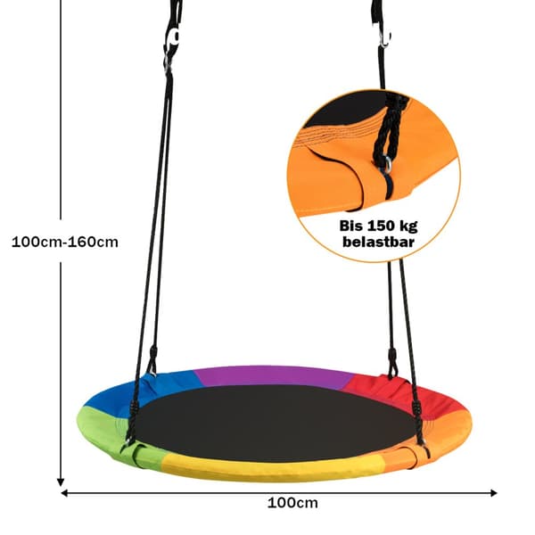 Puutarha keinu, 100 cm, Värikäs