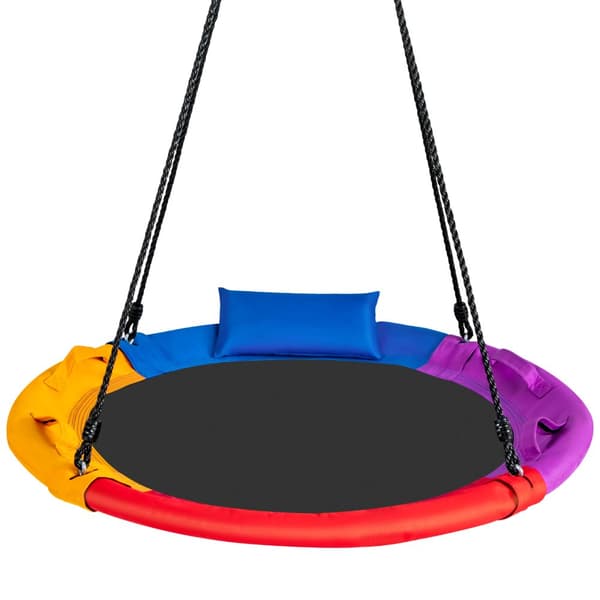 Puuliukumäki, Ø100 cm liukumäki 100 - 180 cm säädettävällä köydellä, 100x100-180 cm, Värikäs