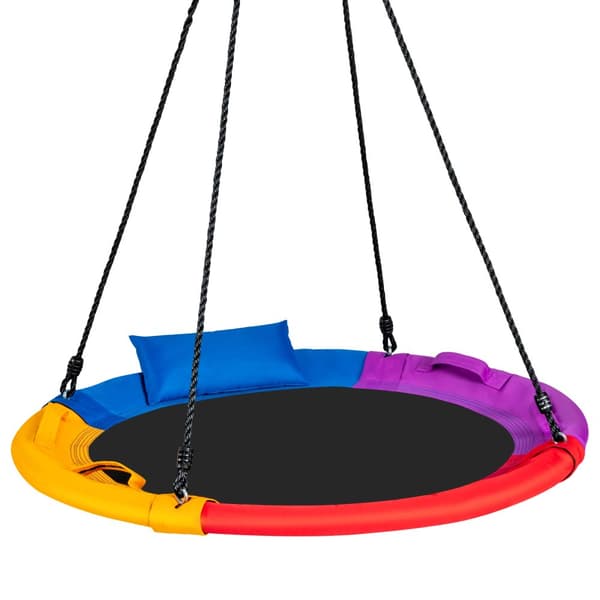 Puuliukumäki, Ø100 cm liukumäki 100 - 180 cm säädettävällä köydellä, 100x100-180 cm, Värikäs