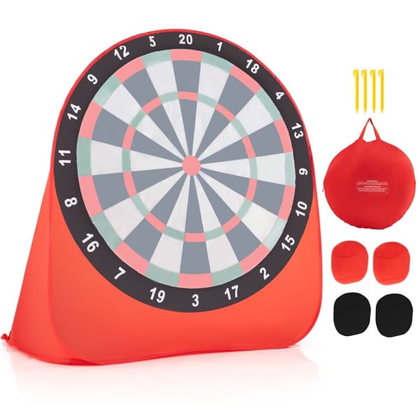 Darts-taulu, 145x132x165 cm, Punainen