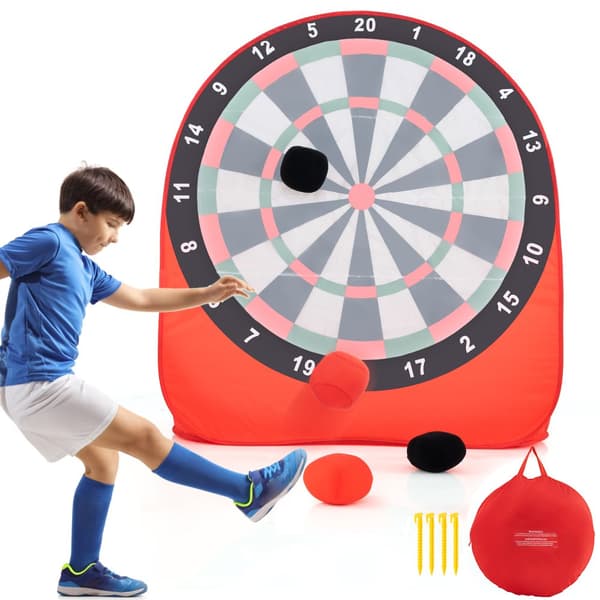 Darts-taulu, 145x132x165 cm, Punainen
