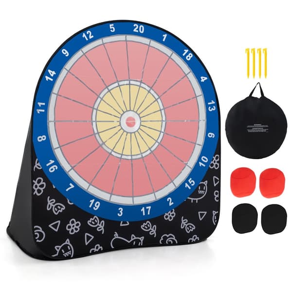 Darts-taulu, 145x132x165 cm, Musta