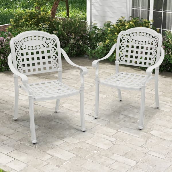 Patiotuolit, 2 kpl valualumiiniset patiotuolit käsinojilla, 26x24x35 tuumaa, ruskea